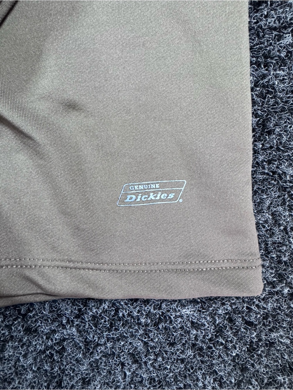 Dickies Men's Long Sleeve Mock Neck Shirt - Taupe - Picture 3 of 7